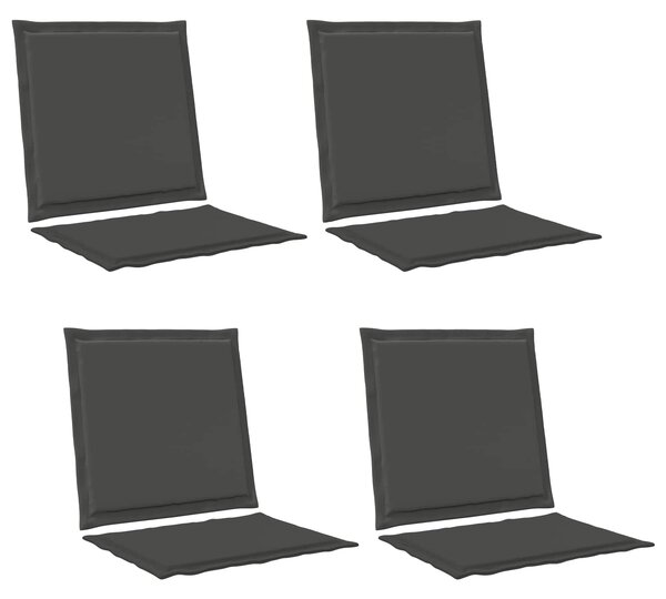 Sedáky a zadní polštáře 4 pcs Antracitová 47 x 45 x 2 cm