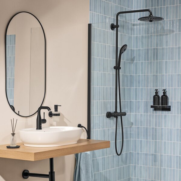 Grohe Essence New umyvadlová baterie stojící s termostatem černá 237982431