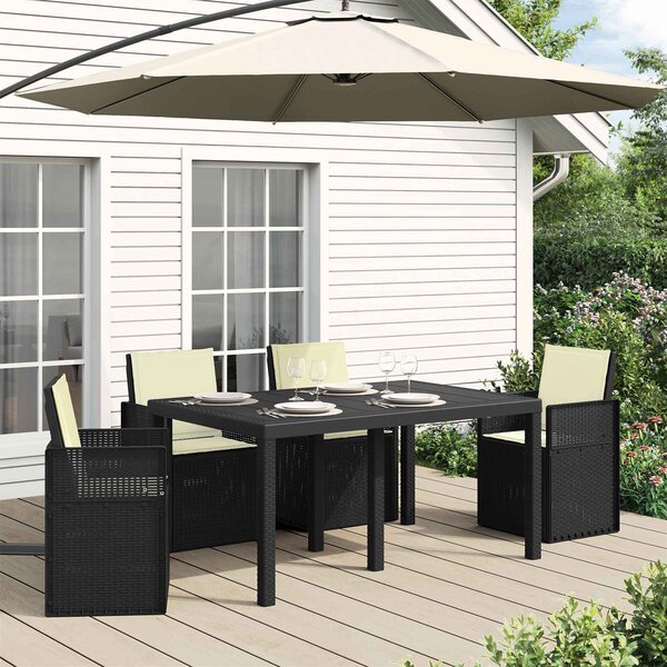 Sedáky a zadní polštáře 4 pcs Krémová 47 x 45 x 2 cm Polyester