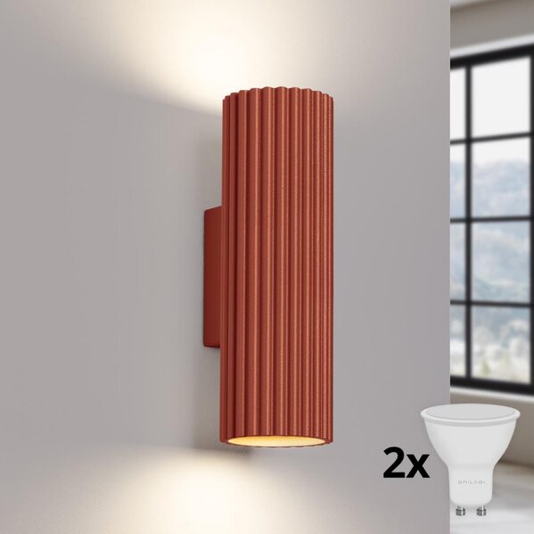BRILAGI - LED Nástěnné svítidlo CRESTO 2xGU10/10W/230V 20 cm oranžová