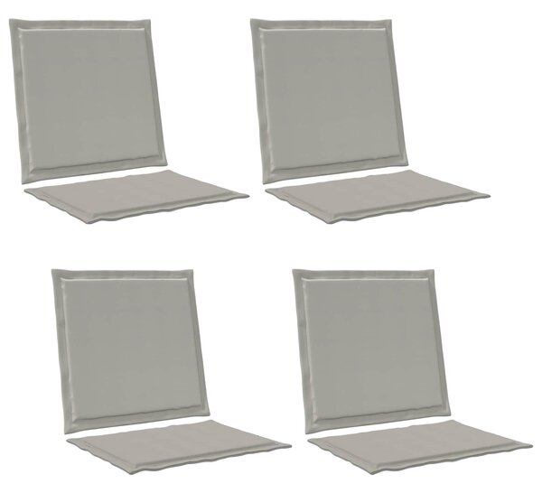 Sedáky a zadní polštáře 4 pcs Světle šedá 47 x 45 x 2 cm