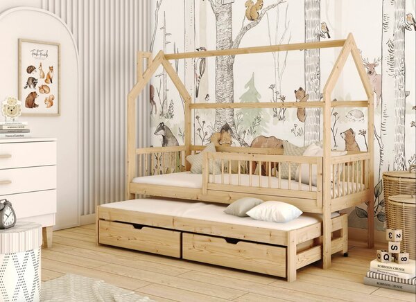 Legno Dětská rozkládací postel Pipa borovice Rozměr (cm): 80x160
