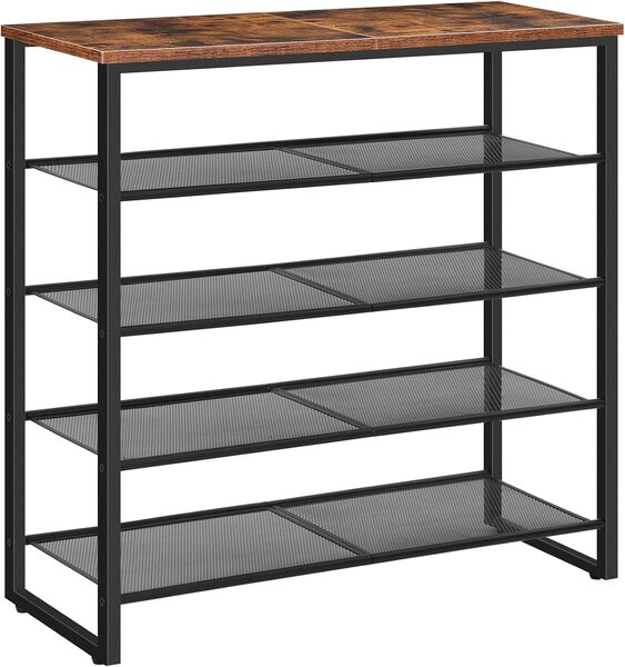 Botník Vasagle Mugy 75 cm černý/hnědý