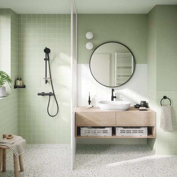 Grohe Essence New umyvadlová baterie stojící s termostatem černá 329012431