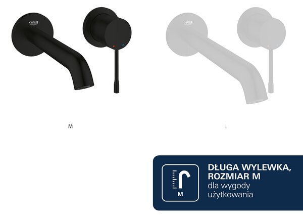 Grohe Essence New umyvadlová baterie pod omítku černá 194082431