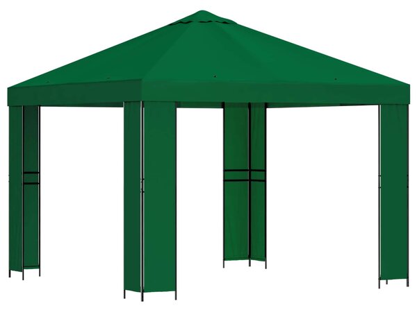 Altán 3 x 3 m Zelená Polyester a ocel 190 gsm