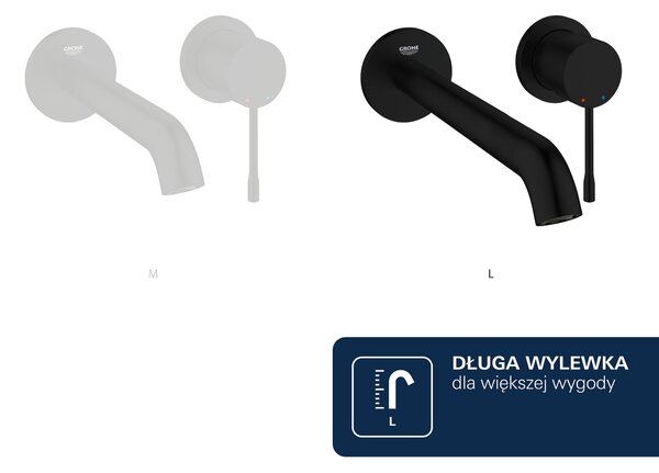 Grohe Essence New umyvadlová baterie pod omítku černá 199672431