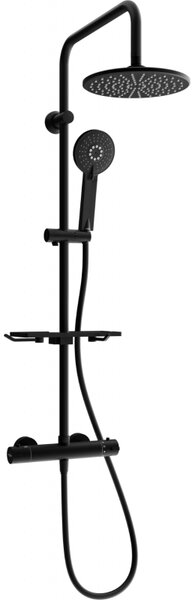 Mexen - KT40 sprchový set s termostatickou baterií Kai, černá, 771504093-70