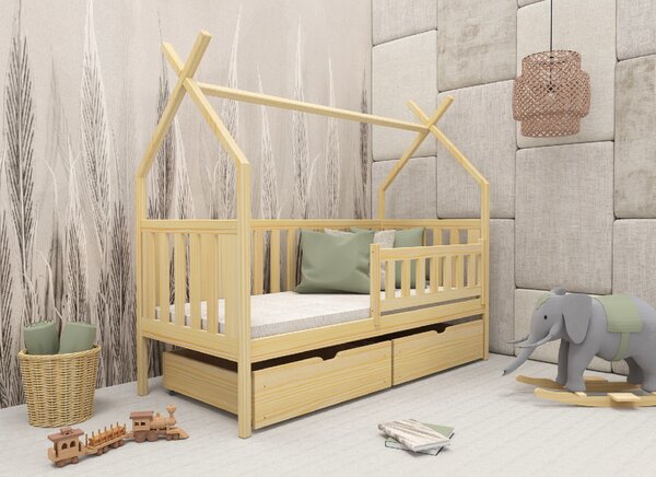Lano Furniture Dětská postel ve tvaru stanu Šimon borovice Rozměr (cm): 80x160