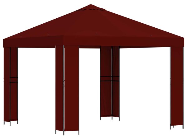 Altán 3 x 3 m Vínová Polyester a ocel 190 gsm
