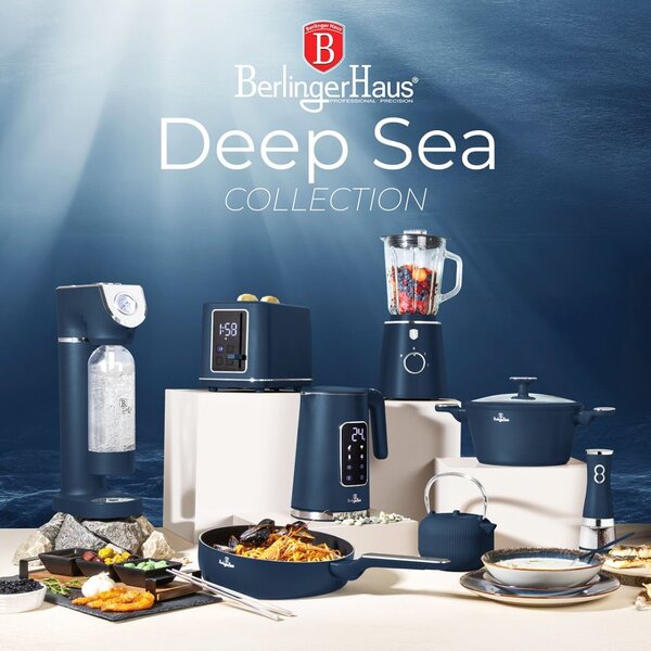 BERLINGERHAUS Výrobník sody SODABAR + 2 lahve Deep Sea Collection BH-9762