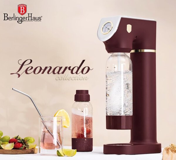 BERLINGERHAUS Výrobník sody SODABAR + 2 lahve Leonardo Colletion BH-8555