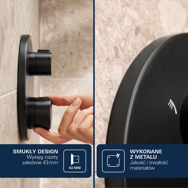 Grohe Grohtherm SmartControl vanová baterie pod omítku s termostatem černá 291192430