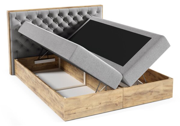 Jednolůžková postel CHANTELLE 3 - 120x220, růžová + topper ZDARMA