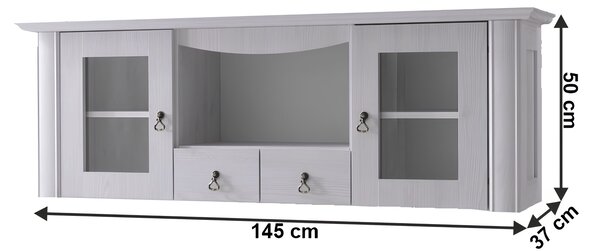 KONDELA Závěsná skříňka DA16, sosna bílá, VILAR