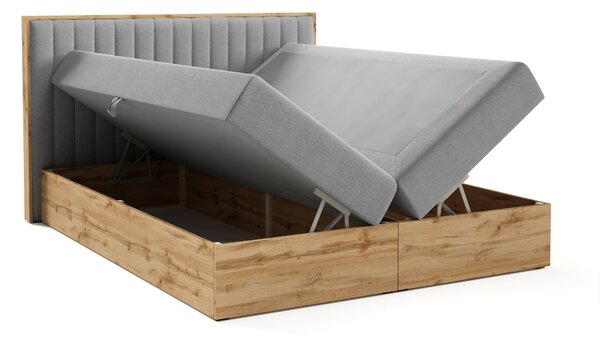 Jednolůžková postel CHANTELLE 4 - 120x220, hnědá + topper ZDARMA