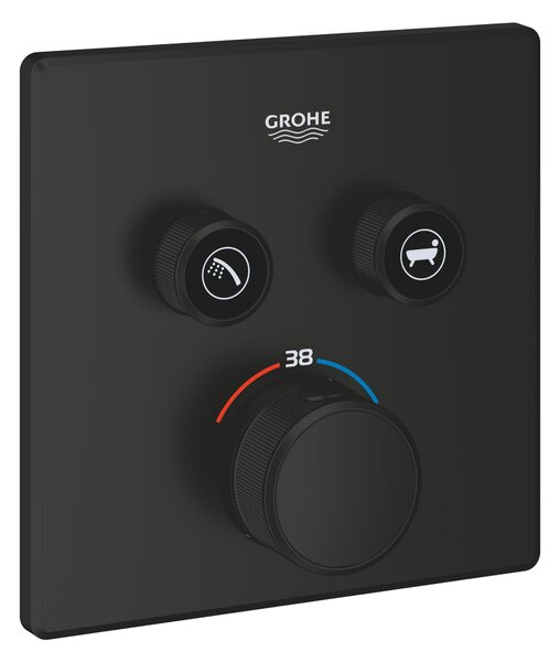 Grohe Grohtherm SmartControl vanová baterie pod omítku s termostatem černá 291242430