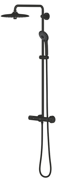 Grohe Vitalio Joy sprchová sada na stěnu s termostatem s dešťovou sprchou černá 264032432