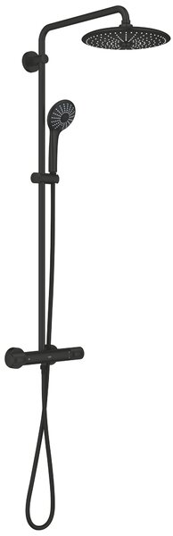 Grohe Vitalio Joy sprchová sada na stěnu s termostatem s dešťovou sprchou černá 264032432