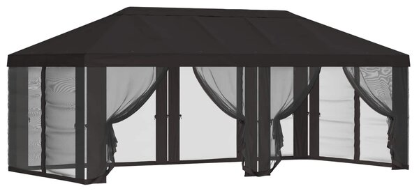 Kryt na altán s bočními stěnami 6 x 3 m Antracitová Polyester