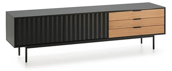 TV SKŘÍŇKA SIERRA ČERNÁ SVĚTLÝ DUB 180 X 40
