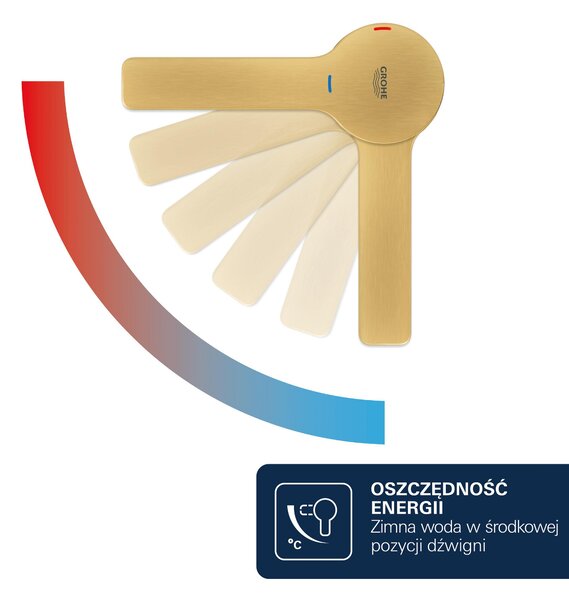 Grohe Lineare umyvadlová baterie stojící Brushed Cool Sunrise 23790GN1
