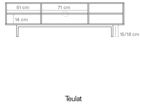TV SKŘÍŇKA SIERRA ČERNÁ 180 X 40