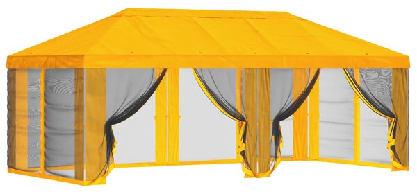 Kryt na altán s bočními stěnami 6 x 3 m Žlutá Polyester 190