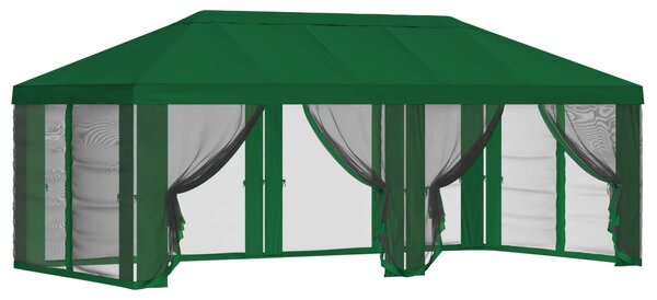 Kryt na altán s bočními stěnami 6 x 3 m Zelená Polyester 190