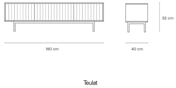 TV SKŘÍŇKA SIERRA ČERNÁ 180 X 40