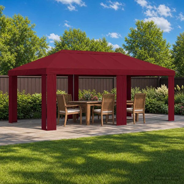 Plachta na altán 6 x 3 m Vínová Polyester 190 gsm