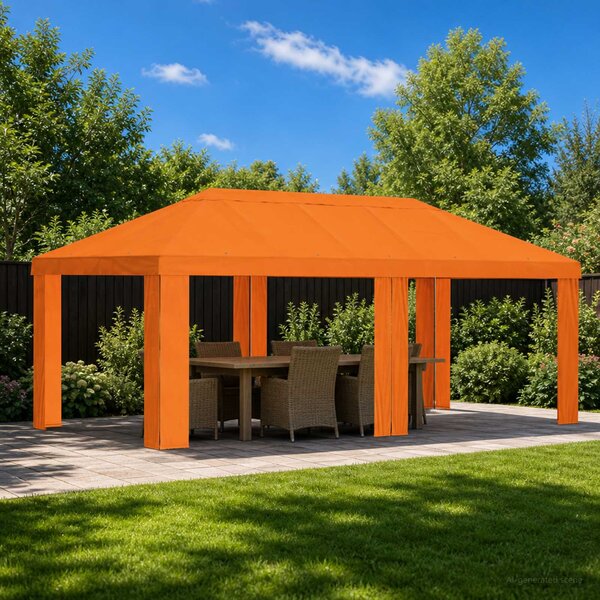 Plachta na altán 6 x 3 m Oranžová Polyester 190 gsm