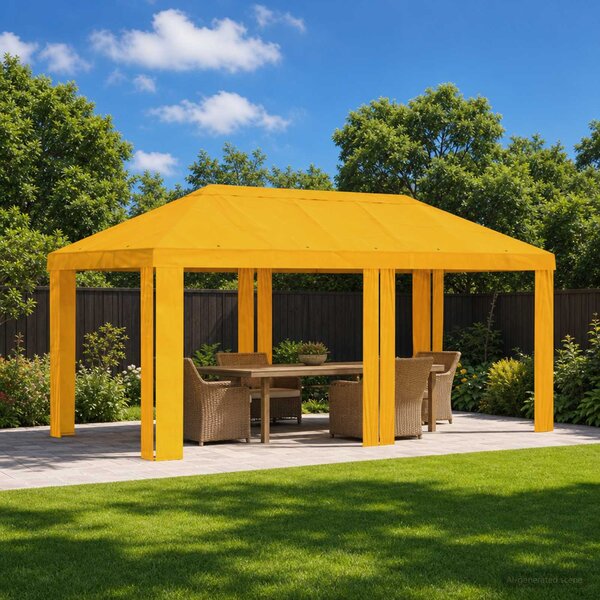 Plachta na altán 6 x 3 m Žlutá Polyester 190 gsm
