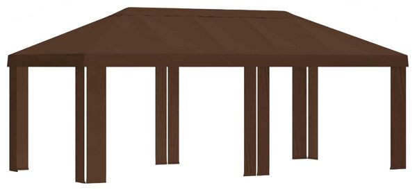 Plachta na altán 6 x 3 m Hnědá Polyester 190 gsm