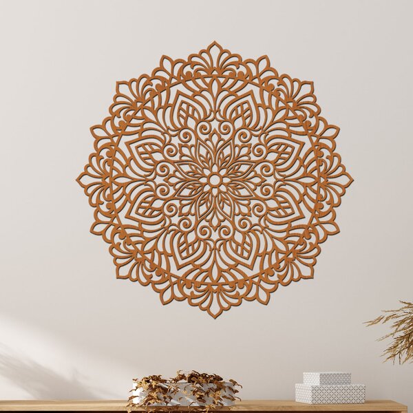 Mandala na zeď HOJNOST Zvolte barvu dekoru: Horský dub | Rozměry Ø (cm): 40