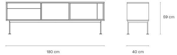 TV stolek okoy 180 x 59 cm antracit
