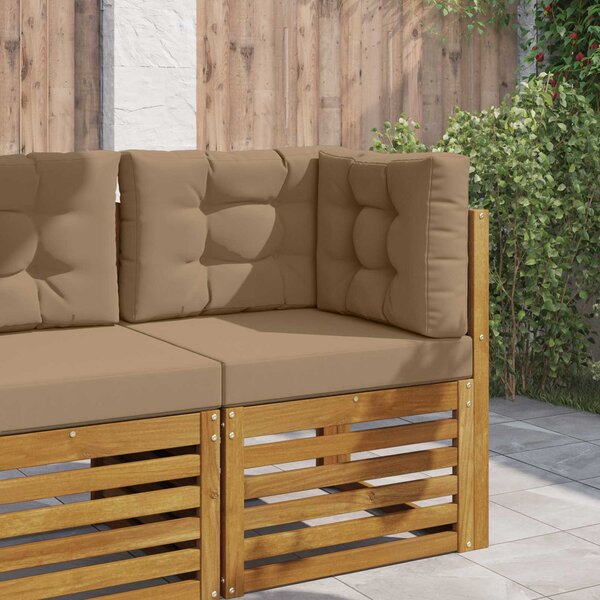 Venkovní polštář na pohovku 3 pcs Taupe Polyester