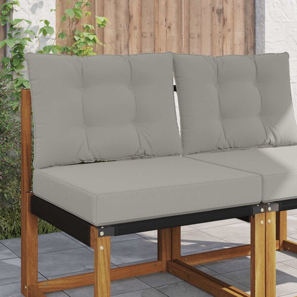 Venkovní polštář na pohovku Polyester Šedý 60 x 50,5 x 8 cm