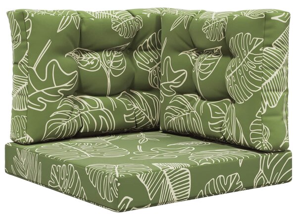 Venkovní polštář na pohovku 3 pcs Listový design Polyester
