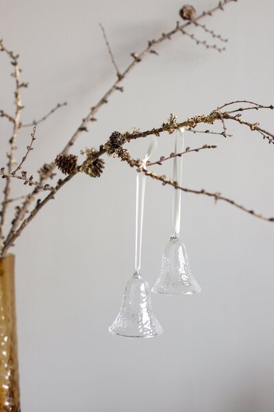 COOEE Design Skleněný zvoneček Gry Clear - 8 cm CED513