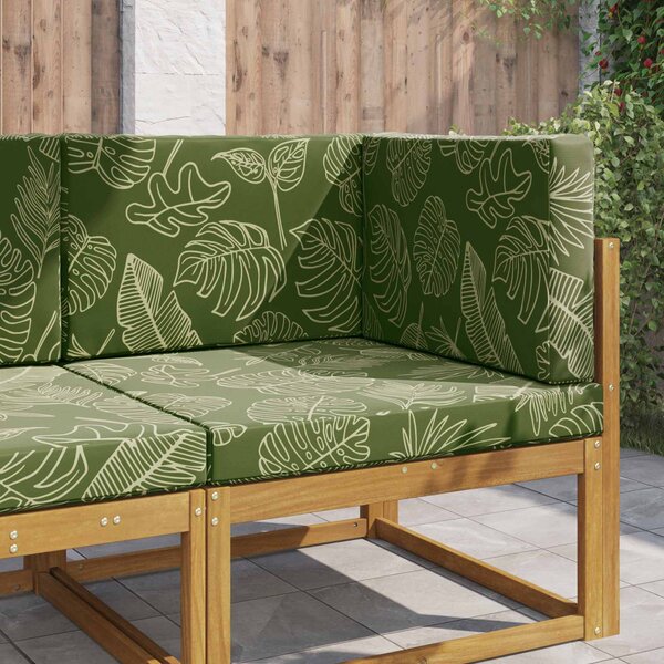 Venkovní polštář na pohovku 3 pcs Listový design Polyester