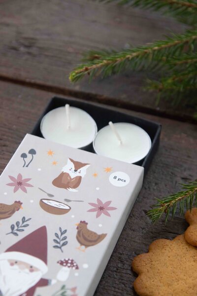 Pluto Sada vonných čajových svíček Fox & Santa - 8 ks PL155