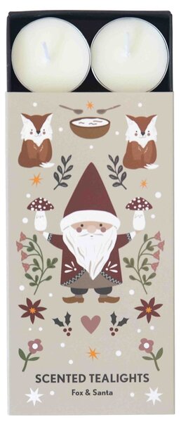 Pluto Sada vonných čajových svíček Fox & Santa - 8 ks PL155