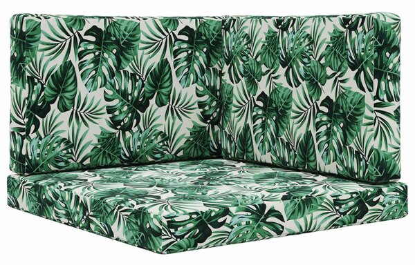 Venkovní polštář na pohovku 3 pcs Vzor listů Polyester