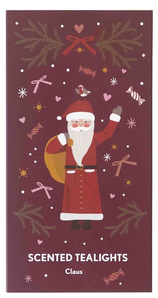 Pluto Sada vonných čajových svíček Santa Claus - 8 ks PL157