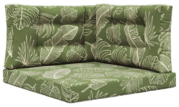 Venkovní polštář na pohovku 3 pcs Listový design Polyester
