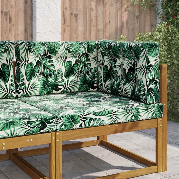 Venkovní polštář na pohovku 3 pcs Vzor listů Polyester