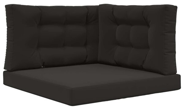 Venkovní polštář na pohovku 3 pcs Černý Polyester