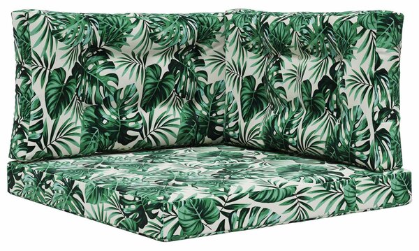 Venkovní polštář na pohovku 3 pcs Vzor listů Polyester