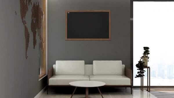 Allboards, Tabule černá křídová v dřevěném rámu 50x40 cm-výhodný set s příslušenstvím, TB54_SET